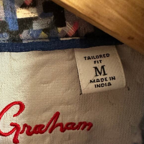 Robert Graham Tailored Fit FlipSide Paisley Plaid Long Sleeve Button Up M - Picture 3 of 10